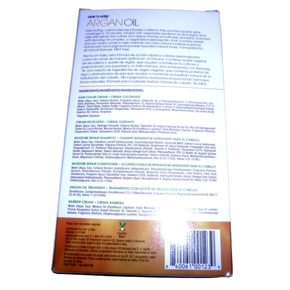 One 'n Only Argan Oil Fast 10 Permanent Hair Color Kit 3N Natural Dark Brown - Picture 3 of 5